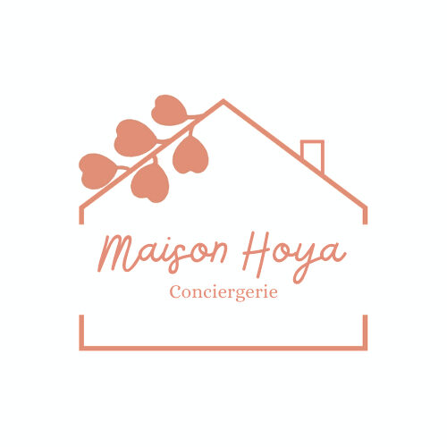Logo Maison Hoya Conciergerie - feuilles de hoya en cœur